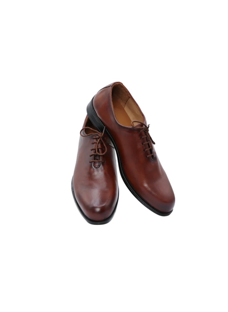 حذاء ريجنو ديربي من الجلد البني - Image 1